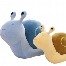 Мʼяка іграшка великі равлики два кольори жовтий і голобий 45 см для призових атракціонів