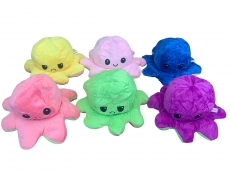 Мягкая игрушка осьминог, 20см, двухсторонний, 3цвета ( для автоматов и призов )