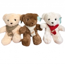 Мягкая игрушка медведь 30 см с шарфиком три цвета для автоматов хватай-ка и призовых аттракционов