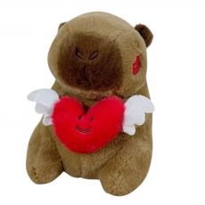 Мягкая игрушка Копибара с сердцем 22 см для автоматов хватайка и призов