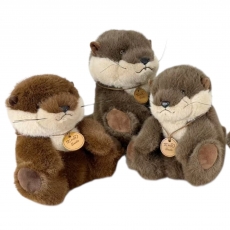 Мягкая игрушка выдра два цвета сидячая 30 см для призовых аттракционов