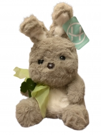 Мягкая игрушка зайчик два цвета с бантом 25 см для автоматов хватайка и призовых аттракционов