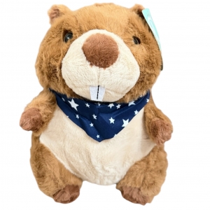 Мягкая игрушка бабак с шарфом 22 см для автоматов хватай-ка и призов