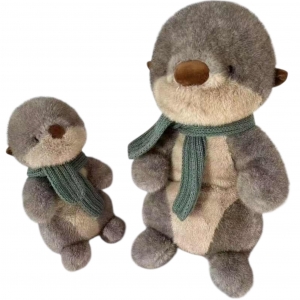 Мягкая игрушка бобёр с шарфом 38 см призы для аттракционов