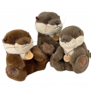 Мягкая игрушка выдра два цвета сидячая 30 см для призовых аттракционов