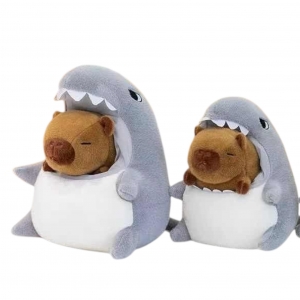 Мягкая игрушка гнездо акулы капибара 28 см для призов